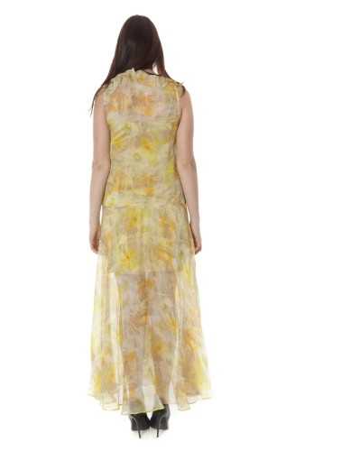 JOHN GALLIANO LONG YELLOW WOMAN DRESS