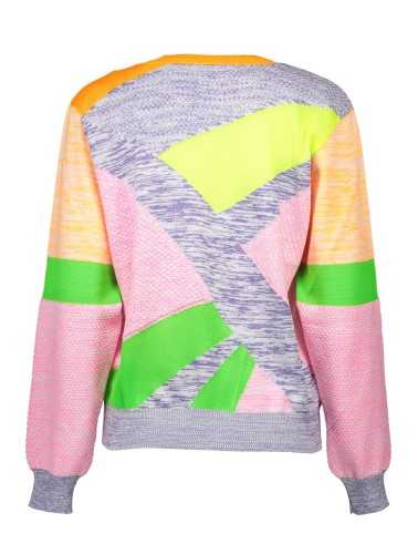 LOVE MOSCHINO MULTICOLORED WOMAN SWEATER