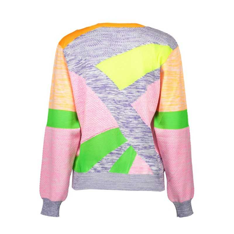 LOVE MOSCHINO MULTICOLORED WOMAN SWEATER