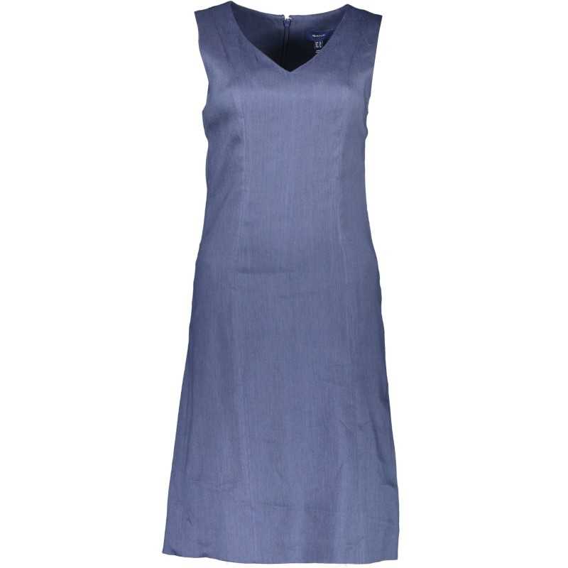 GANT WOMEN'S LONG DRESS BLUE