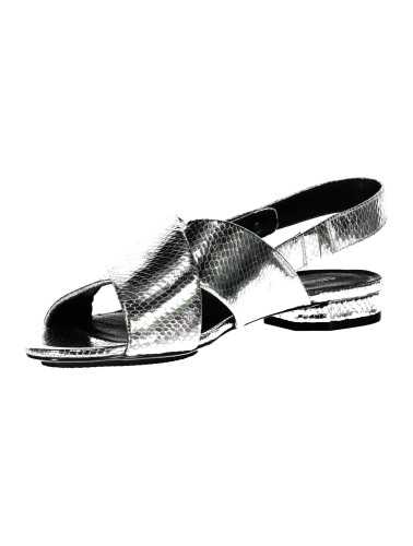 CALVIN KLEIN SILVER WOMAN SANDAL SHOES