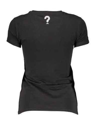 GUESS JEANS T-SHIRT MANICHE CORTE DONNA NERO