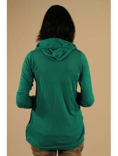 PATRIZIA PEPE SWEATSHIRT WITH ZIP WOMAN GREEN