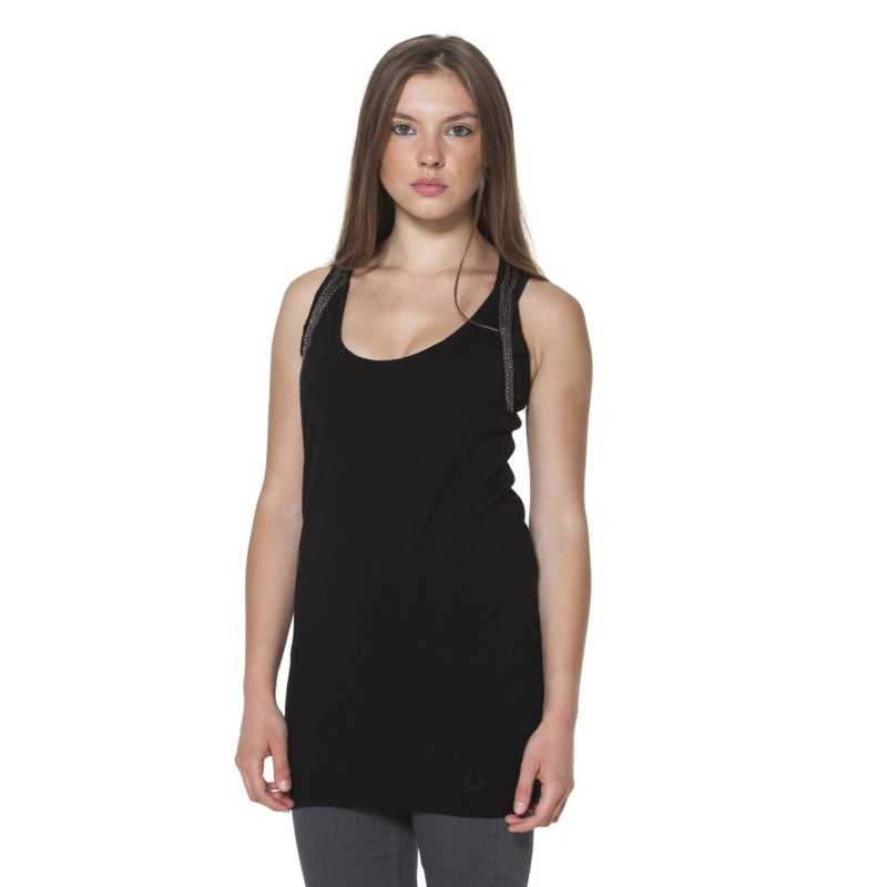 FRED PERRY WOMEN'S BLACK TANK