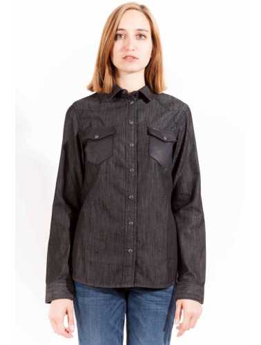 LEE CAMICIA MANICHE LUNGHE DONNA NERO