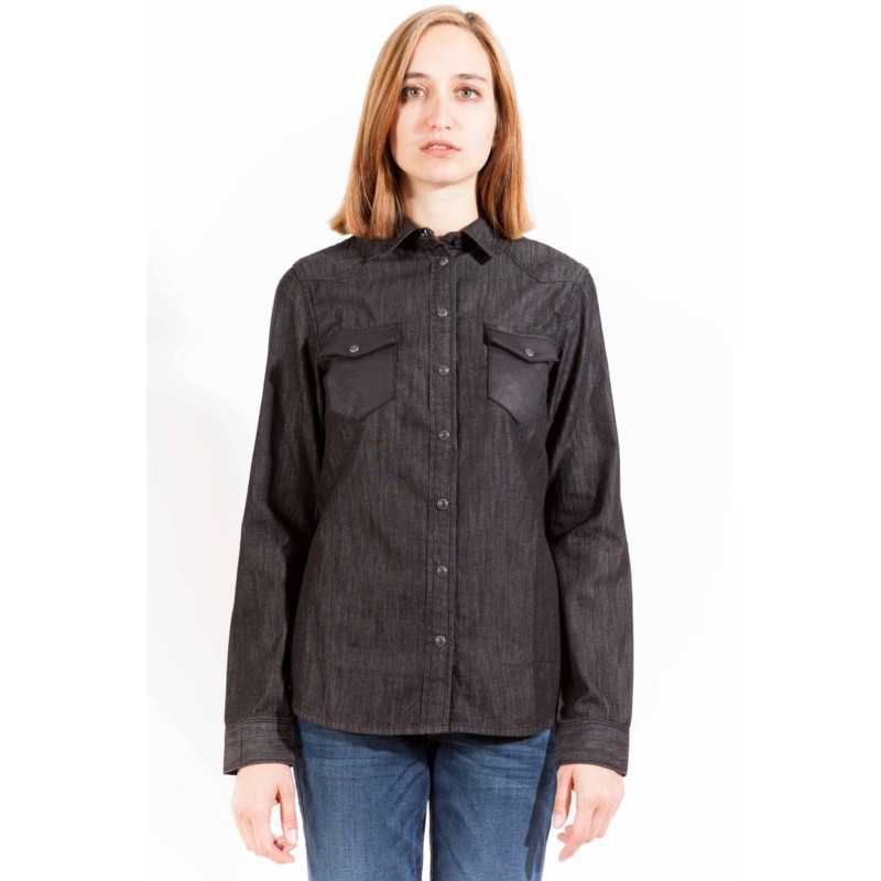 LEE CAMICIA MANICHE LUNGHE DONNA NERO