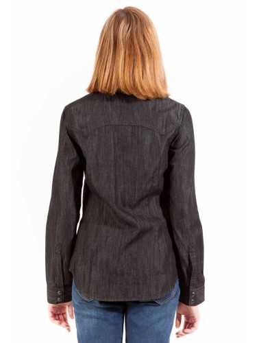 LEE CAMICIA MANICHE LUNGHE DONNA NERO