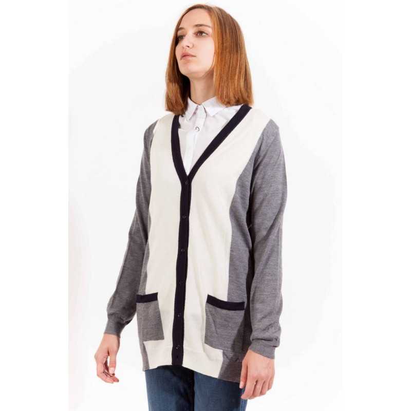 GANT CARDIGAN DONNA GRIGIO