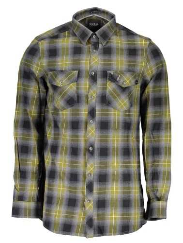 GUESS JEANS CAMICIA MANICHE LUNGHE UOMO VERDE