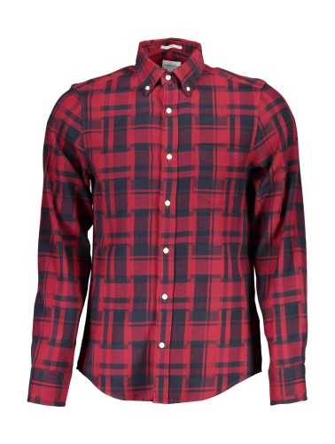 GANT MEN'S RED LONG SLEEVE SHIRT