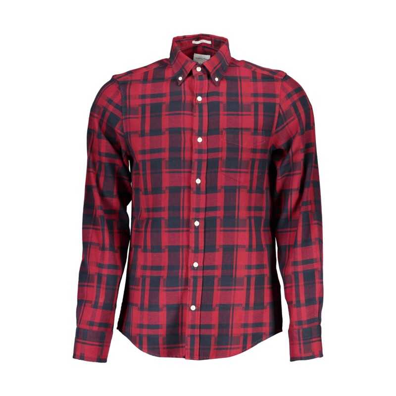 GANT MEN'S RED LONG SLEEVE SHIRT