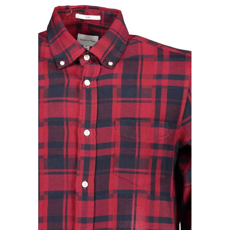 GANT MEN'S RED LONG SLEEVE SHIRT