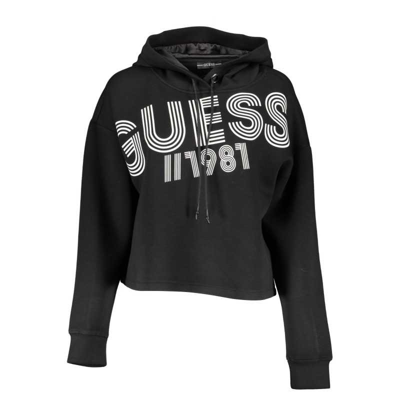 GUESS JEANS SWEATSHIRT WITHOUT ZIP WOMAN BLACK