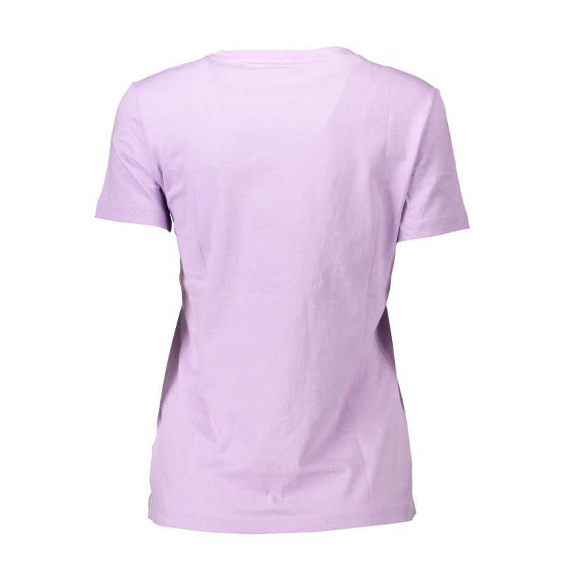 GUESS JEANS WOMEN'S SHORT SLEEVE T-SHIRT PURPLE