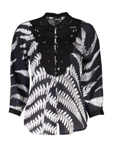 JUST CAVALLI WOMEN'S LONG SLEEVE SHIRT BLACK