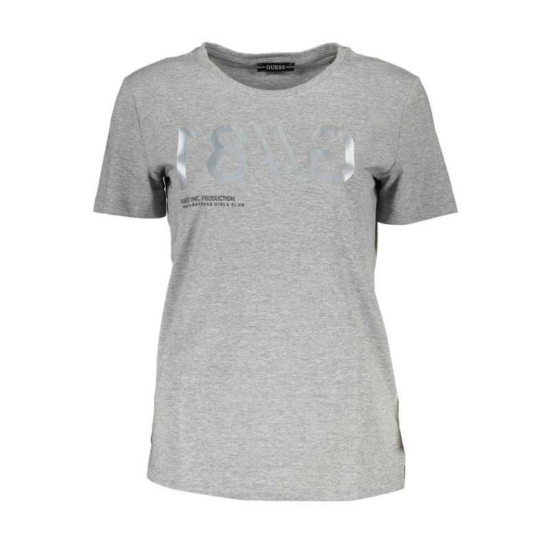 GUESS JEANS WOMEN'S SHORT SLEEVE T-SHIRT GRAY