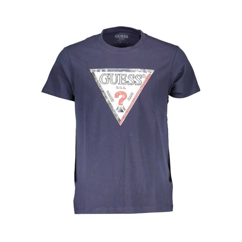 GUESS JEANS MEN'S SHORT SLEEVE T-SHIRT BLUE