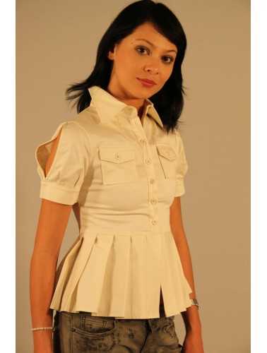 PATRIZIA PEPE SHORT SLEEVE SHIRT WOMAN WHITE