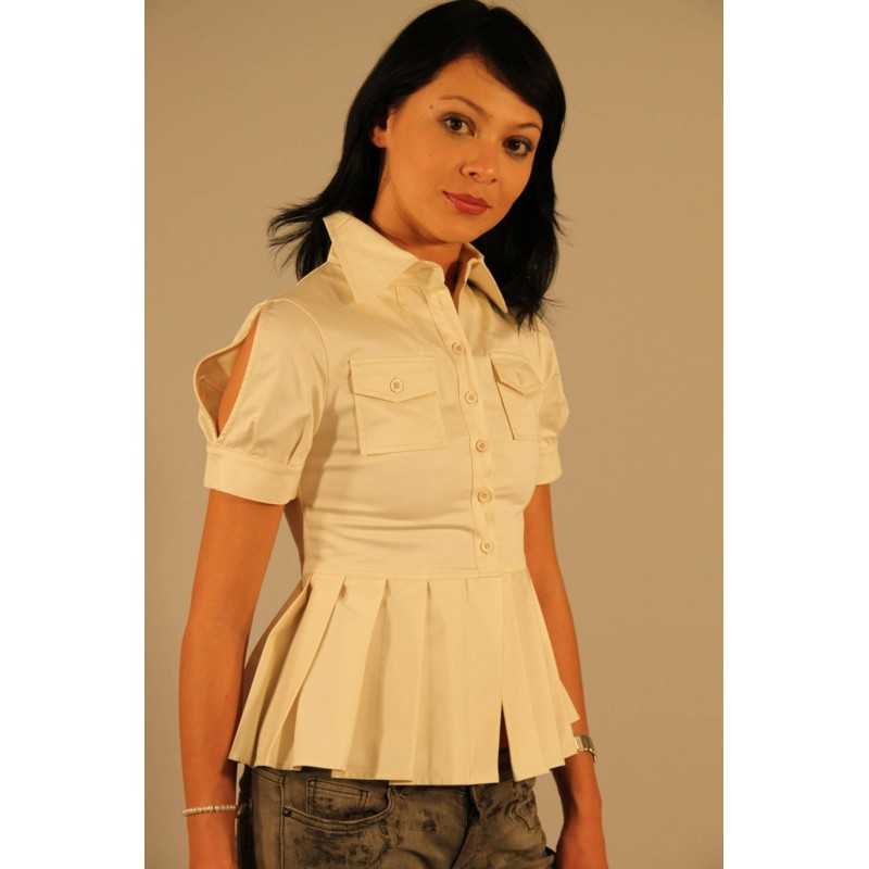 PATRIZIA PEPE SHORT SLEEVE SHIRT WOMAN WHITE