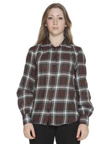 GANT CAMICIA MANICHE LUNGHE DONNA MARRONE