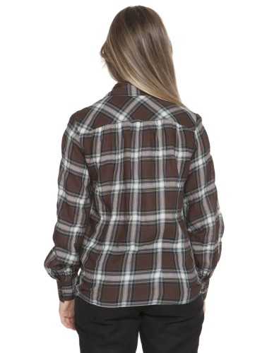 GANT CAMICIA MANICHE LUNGHE DONNA MARRONE