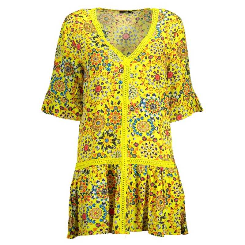 DESIGUAL SHORT DRESS YELLOW WOMAN