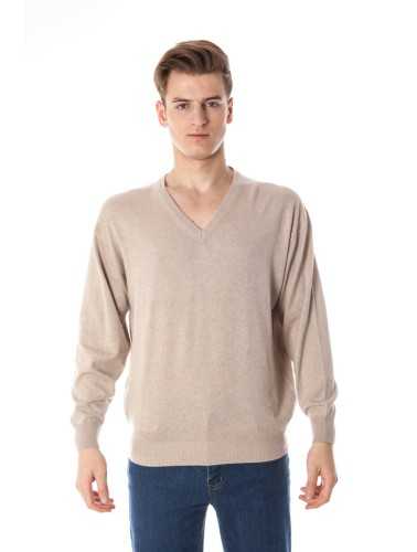 YUKO BEIGE MEN'S SWEATER