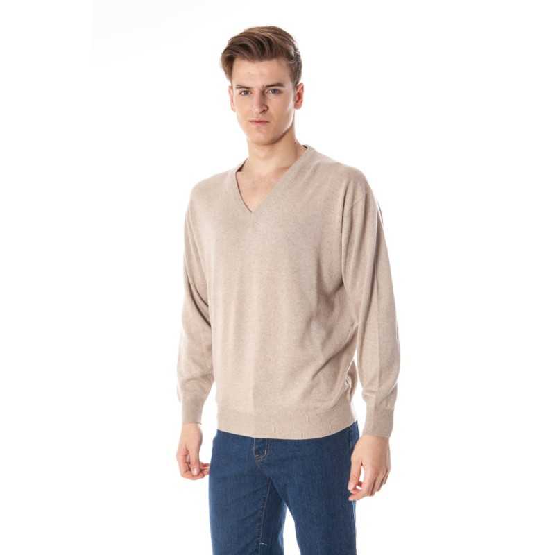 YUKO BEIGE MEN'S SWEATER