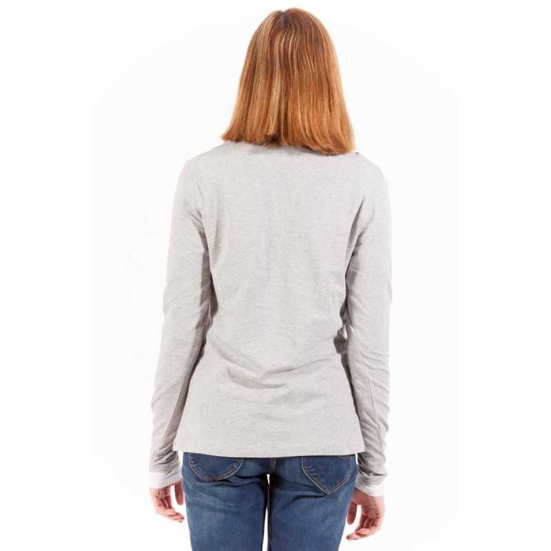 GANT T-SHIRT MANICHE LUNGHE DONNA GRIGIO