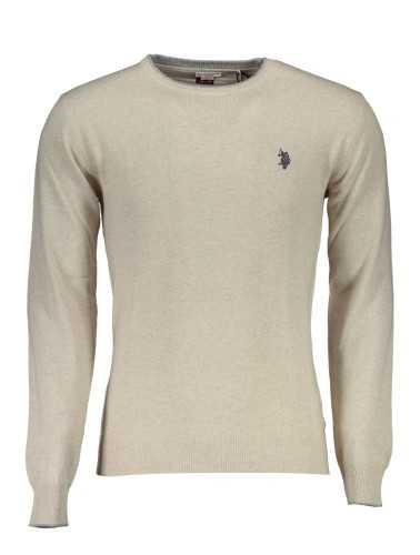 US POLO BEIGE MEN'S SWEATER