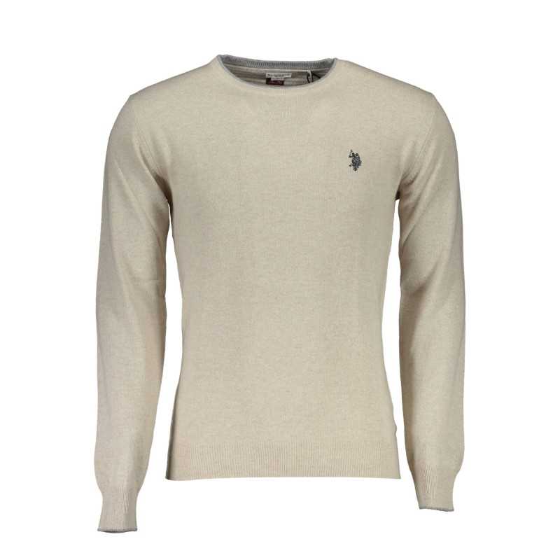 US POLO BEIGE MEN'S SWEATER