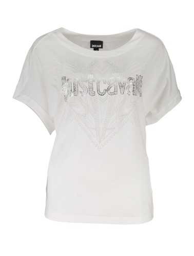 JUST CAVALLI T-SHIRT MANICHE CORTE DONNA BIANCO