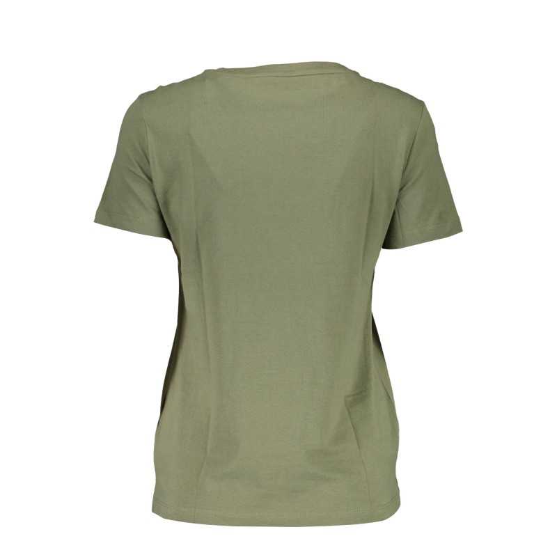 GUESS JEANS SHORT SLEEVE T-SHIRT WOMAN GREEN