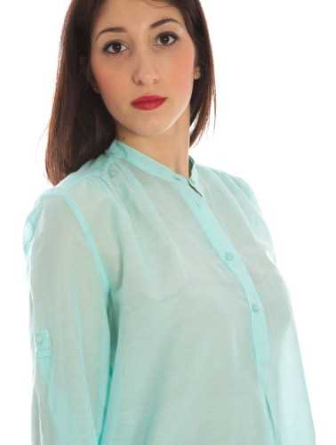 GANT CAMICIA MANICHE LUNGHE DONNA AZZURRO