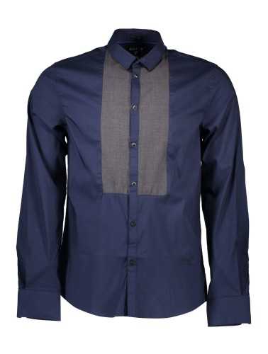 GUESS JEANS CAMICIA MANICHE LUNGHE UOMO BLU