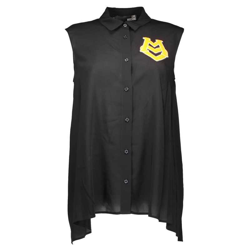 LOVE MOSCHINO CAMICIA SENZA MANICHE DONNA NERO