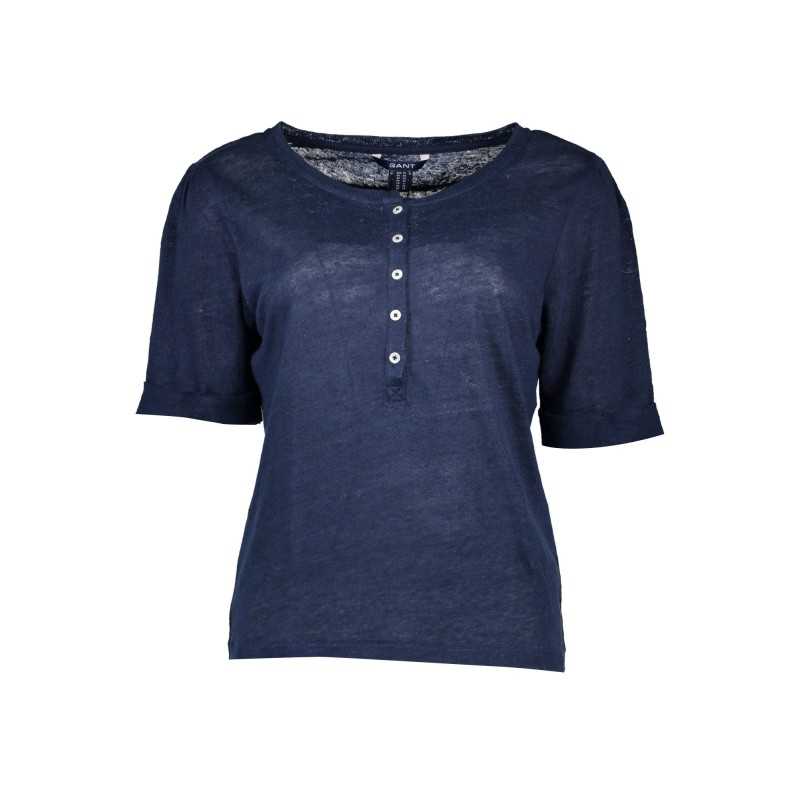 GANT T-SHIRT MANICHE CORTE DONNA BLU