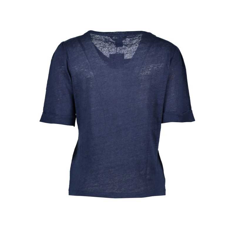 GANT T-SHIRT MANICHE CORTE DONNA BLU