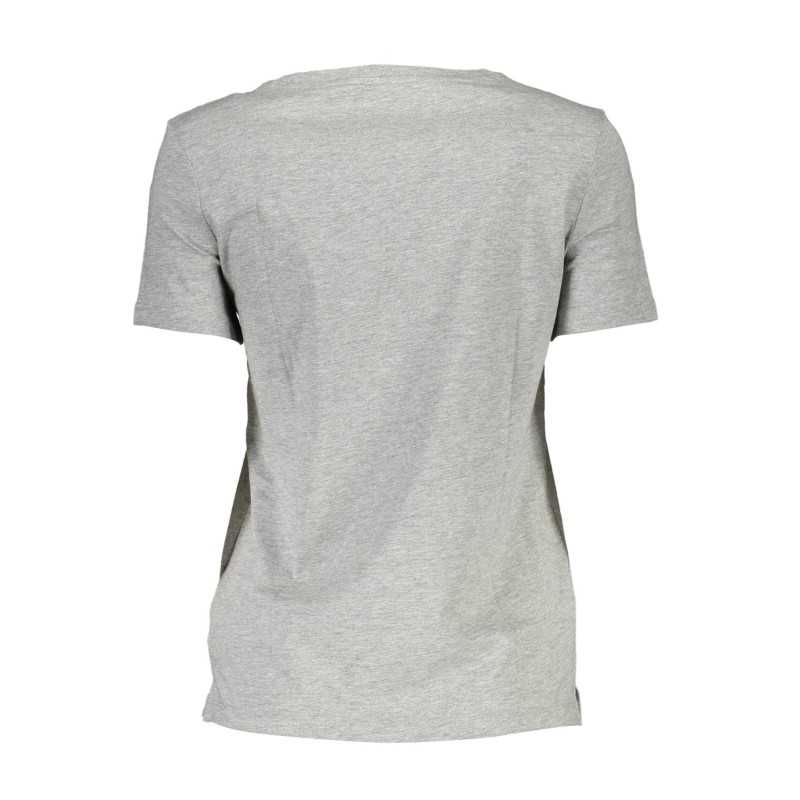 GUESS JEANS T-SHIRT MANICHE CORTE DONNA GRIGIO