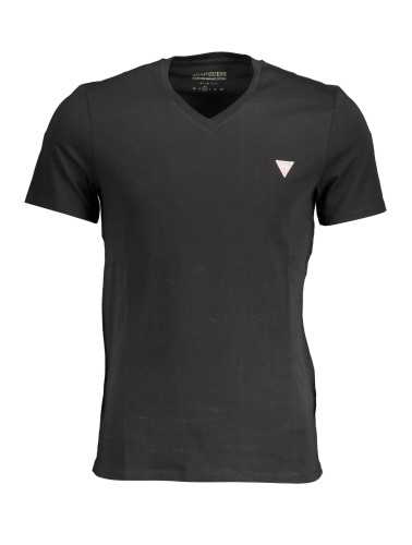 GUESS JEANS T-SHIRT MANICHE CORTE UOMO NERO