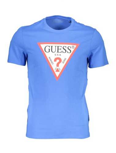 GUESS JEANS MEN'S SHORT SLEEVE T-SHIRT BLUE