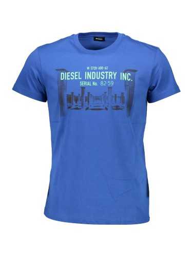 DIESEL MEN'S SHORT SLEEVE T-SHIRT BLUE