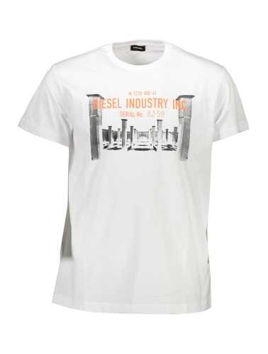 DIESEL WHITE MEN'S SHORT SLEEVE T-SHIRT