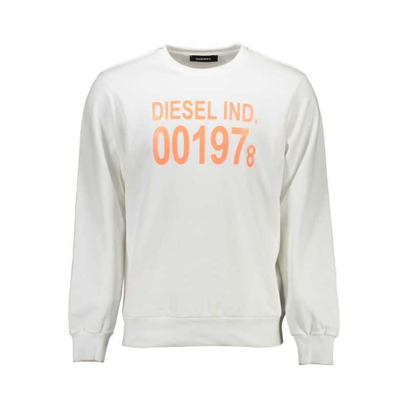 DIESEL SWEATSHIRT WITHOUT ZIP MAN WHITE