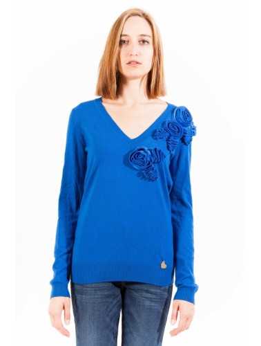 LOVE MOSCHINO WOMEN'S BLUE SWEATER