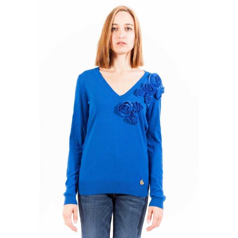 LOVE MOSCHINO WOMEN'S BLUE SWEATER