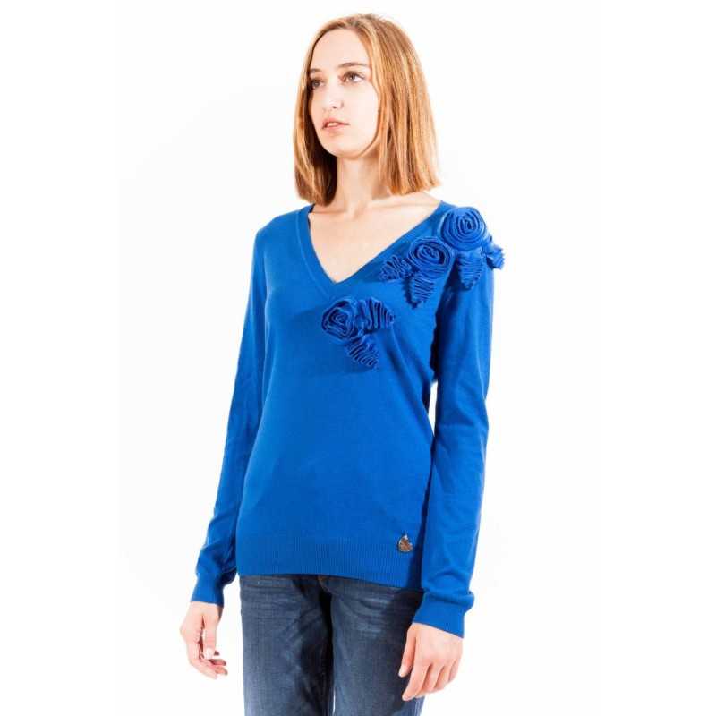 LOVE MOSCHINO WOMEN'S BLUE SWEATER