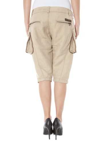 ZUELEMENTS BEIGE WOMAN BERMUDA TROUSERS