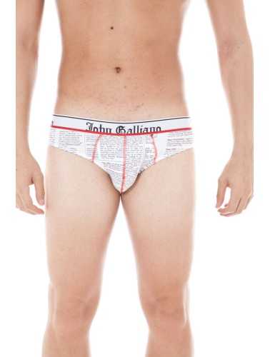 JOHN GALLIANO MEN'S WHITE BRIEFS