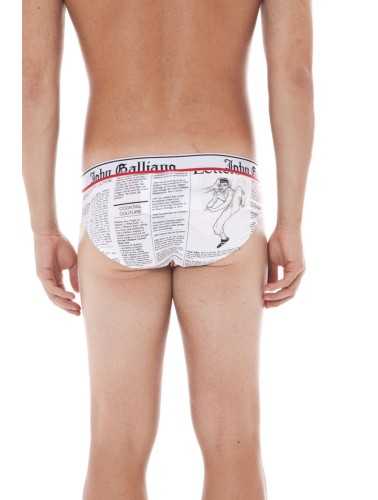 JOHN GALLIANO MEN'S WHITE BRIEFS